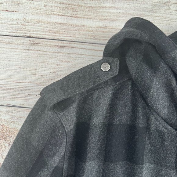 Rip Curl Quilt‎ Lined Flannel Kosy Jacket Men's Size XL Black/Gray Check Hooded - Picture 4 of 15